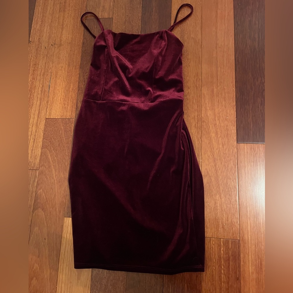 Urban outfitters velvet red mini dress